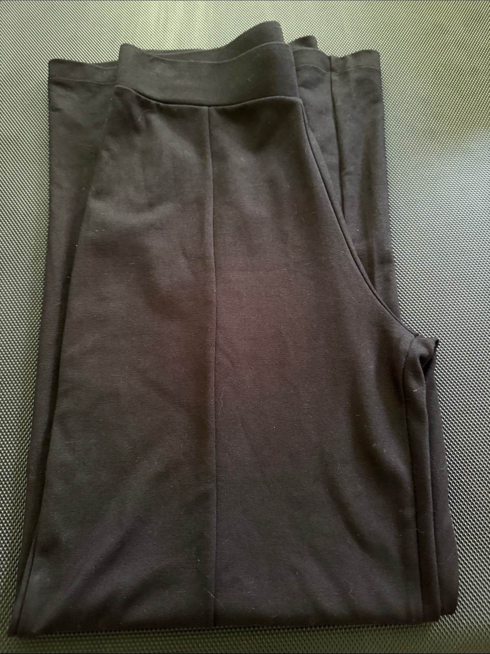United Colors Of Benetton Black Wide Leggings with Stretch Waistband